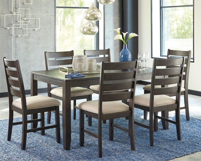 Rokane - Brown - Dining Room Table Set (Set of 7) - Image 3