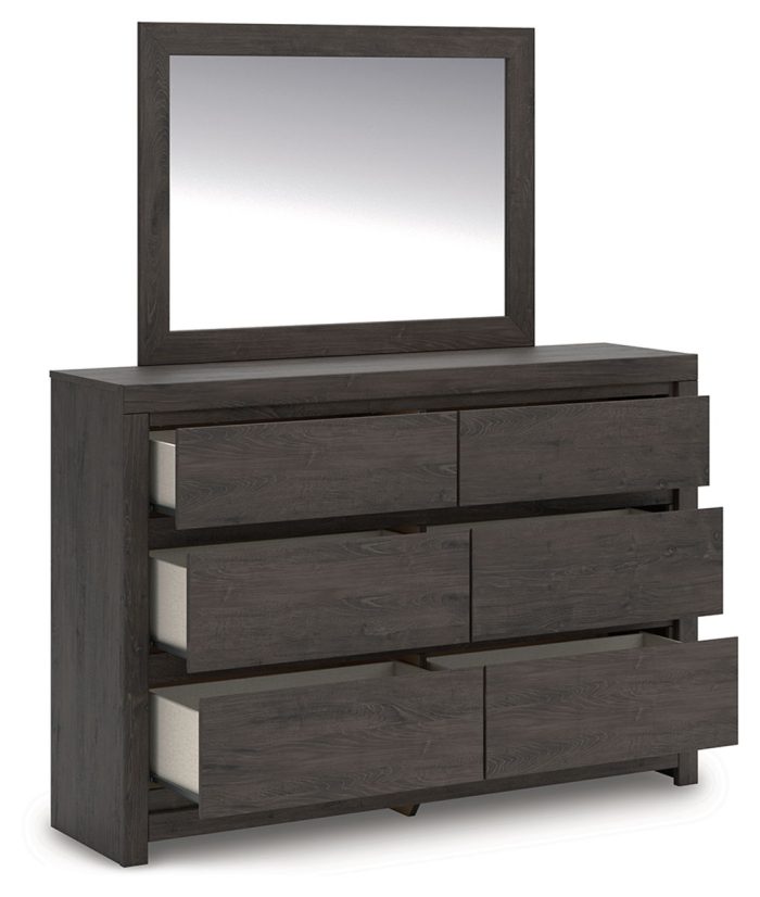Fraluna - Charcoal - Dresser And Mirror - Image 3