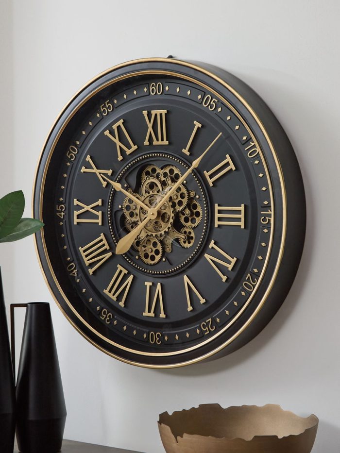 Dairton - Black / Gold Finish - Wall Clock - Image 4