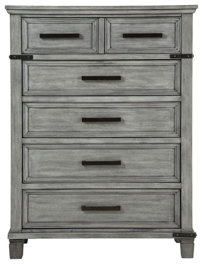 Russelyn - Gray - Five Drawer Chest - Image 2