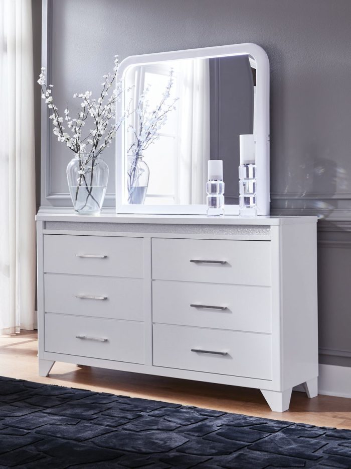 Jarlee - White - Dresser And Mirror - Image 4