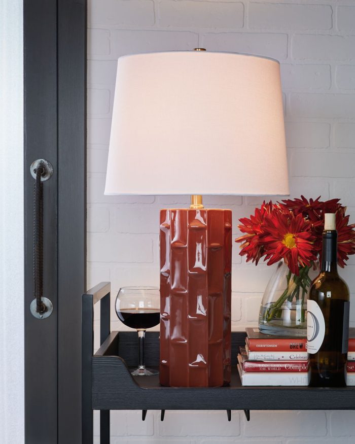 Jacemour - Burnt Umber - Ceramic Table Lamp (Set of 2) - Image 3