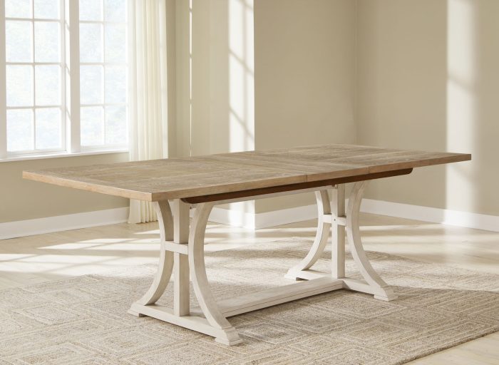 Shaybrock - Antique White / Brown - Rectangular Dining Room Extension Table - Image 2