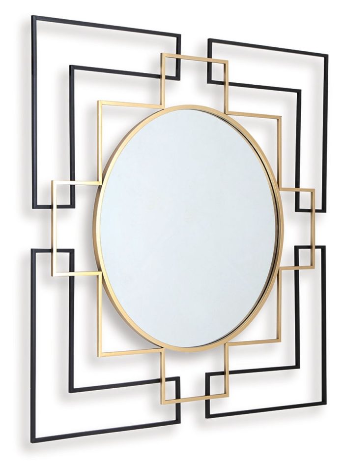 Oceanal - Black / Gold Finish - Accent Mirror - Image 3