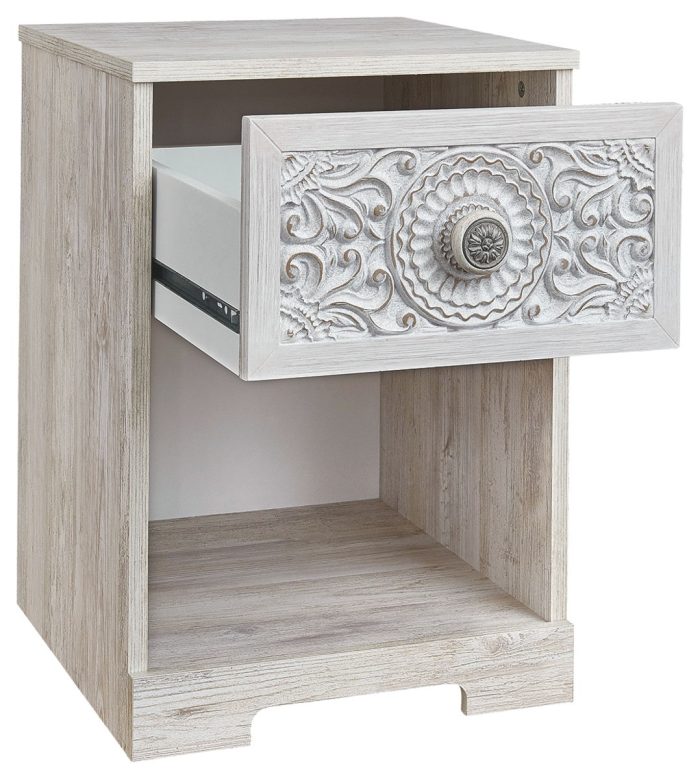 Paxberry - Whitewash - One Drawer Night Stand - Image 3