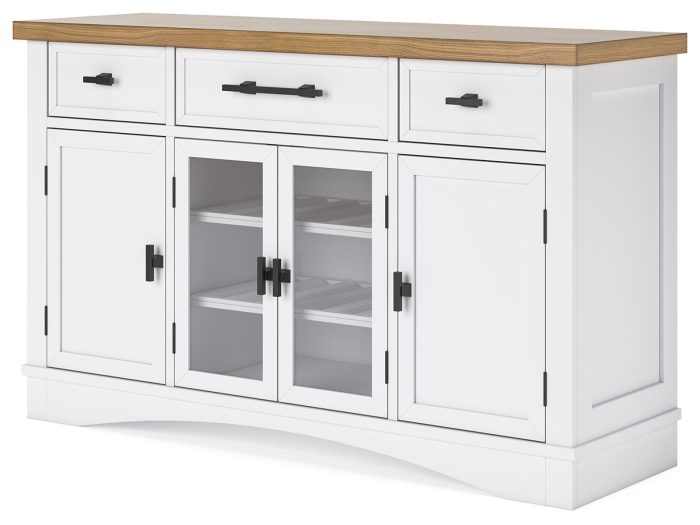 Ashbryn - White / Natural - Dining Room Server - Image 4