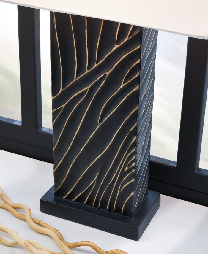 Bartlen - Black / Gold Finish - Poly Table Lamp - Image 3