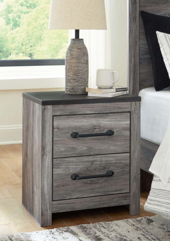 Bronyan - Dark Gray - Two Drawer Night Stand - Image 3