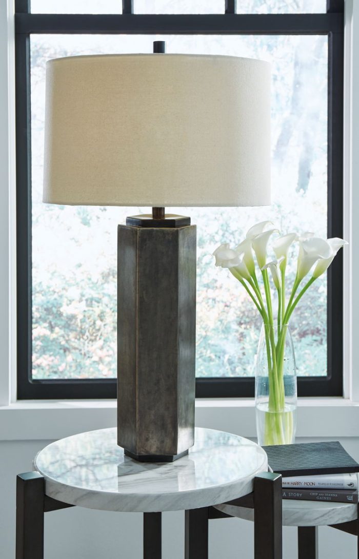 Dirkton - Antique Pewter Finish - Metal Table Lamp - Image 2