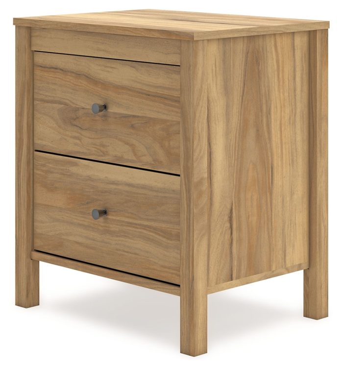 Bermacy - Light Brown - Two Drawer Night Stand - Image 3