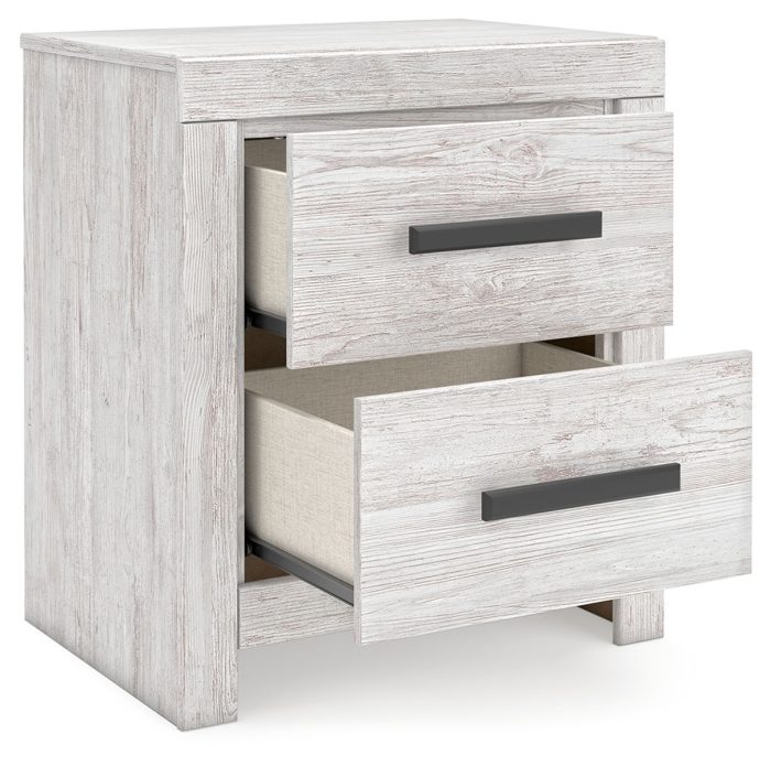 Cayboni - Whitewash - Two Drawer Night Stand - Image 2
