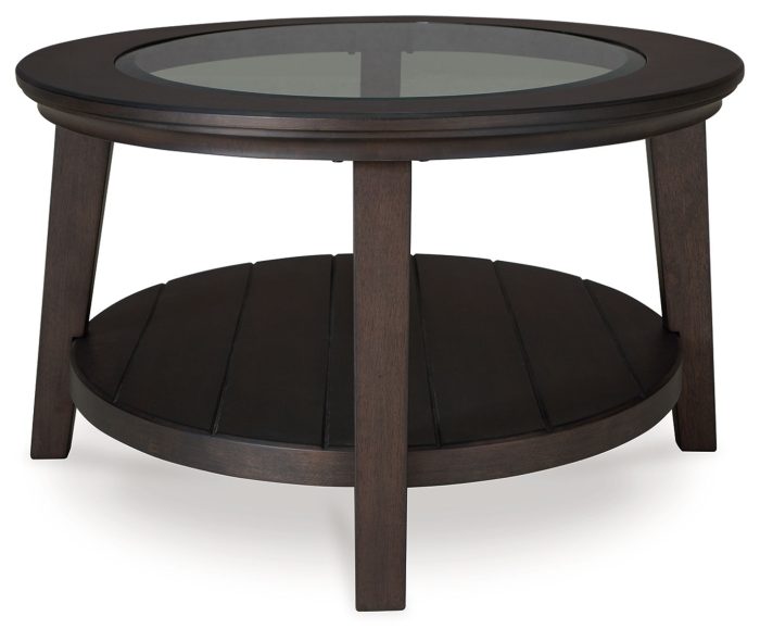 Celamar - Dark Brown - Oval Cocktail Table - Image 4