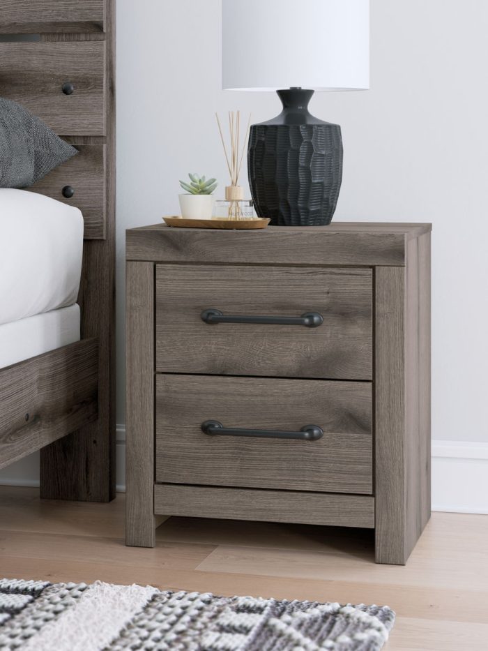 Graystorm - Brown Gray - Two Drawer Night Stand - Image 2