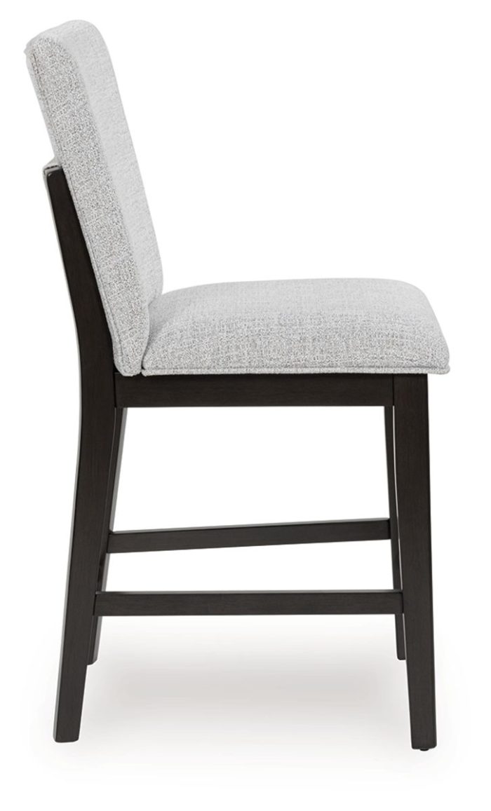 Neymorton - Dark Grayish Brown - Upholstered Barstool (Set of 2) - Image 2