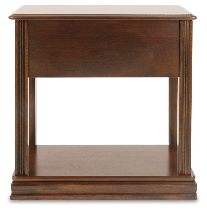 Breegin - Brown - Chair Side End Table - Removable Tray - Image 4