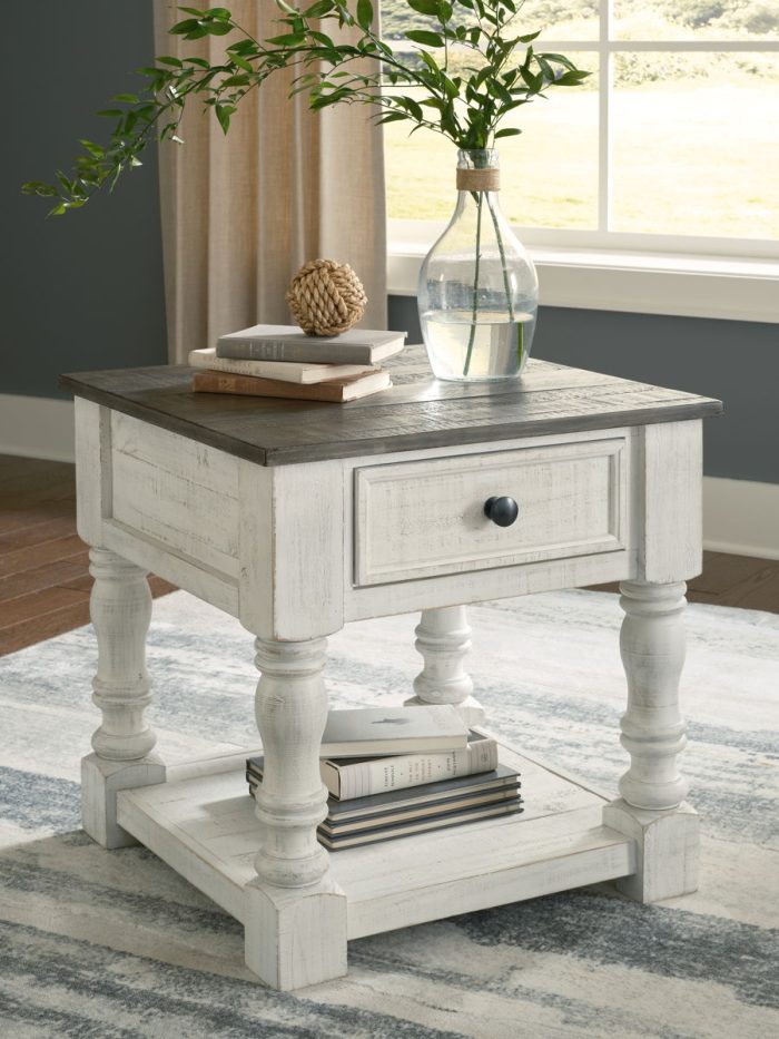 Havalance - White / Gray - Square End Table - Image 3