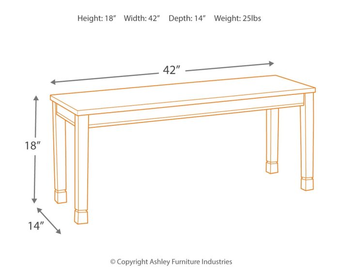 Whitesburg - Brown / Cottage White - Large Dining Room Bench - Image 3