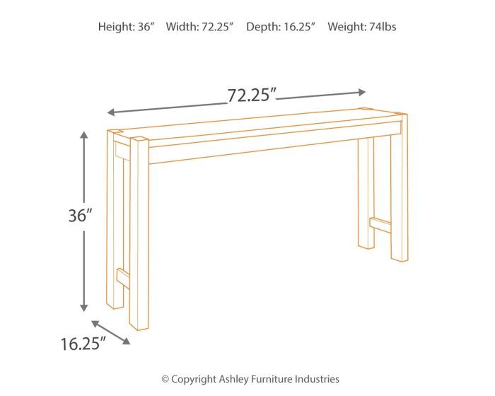 Torjin - Dark Brown - Long Counter Table - Image 3