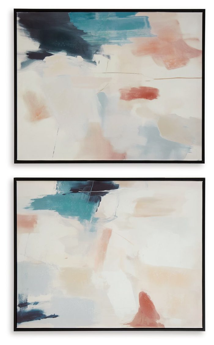 Caldish - Blue / White / Pink - Wall Art Set (Set of 2) - Image 4