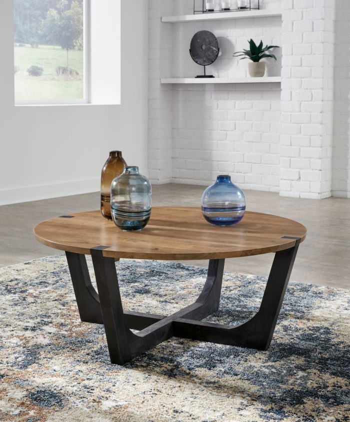 Hanneforth - Brown - Round Cocktail Table - Image 4