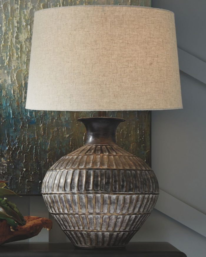 Magan - Antique Bronze Finish - Metal Table Lamp - Image 3