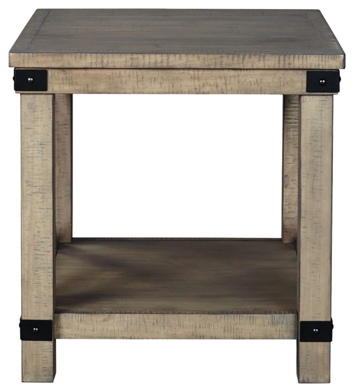 Aldwin - Gray - Rectangular End Table - Crossbuck Styling - Image 2