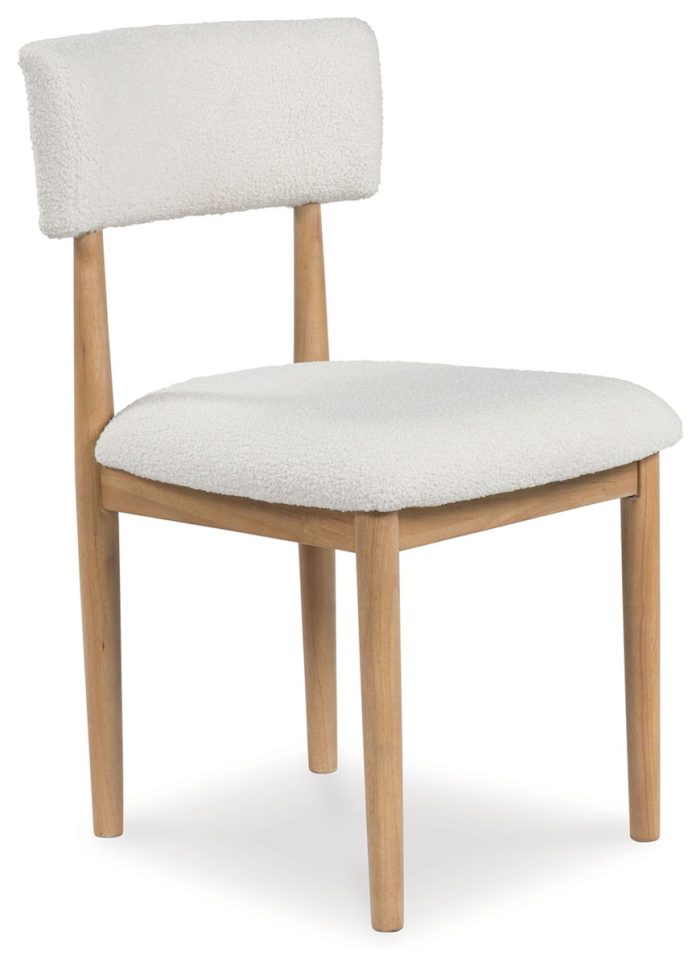 Sawdyn - White / Light Brown - Dining Upholstered Side Chair (Set of 2) - Image 4