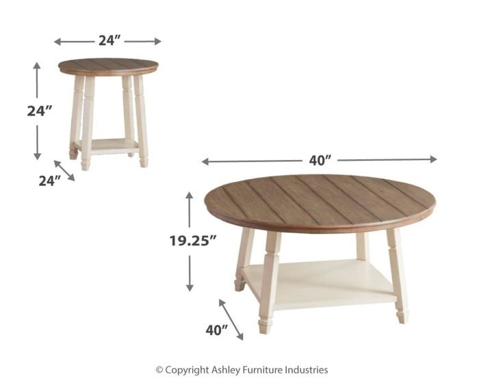 Bolanbrook - White / Brown / Beige - Occasional Table Set (Set of 3) - Image 3