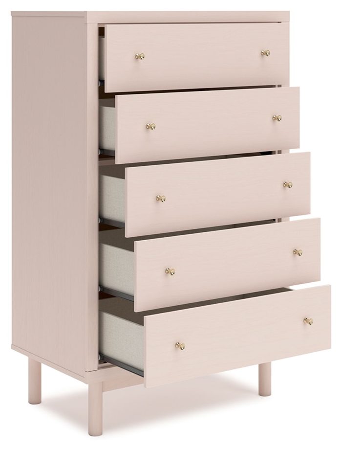Wistenpine - Blush - Five Drawer Chest - Image 2