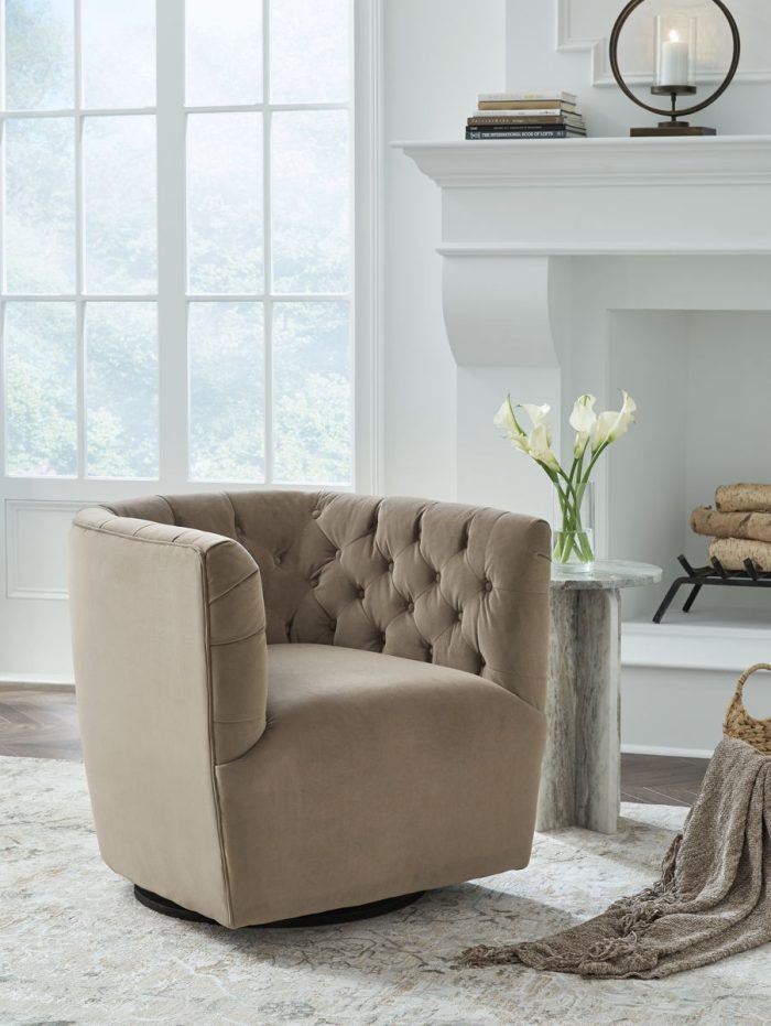Hayesler - Cocoa - Swivel Accent Chair - Image 4