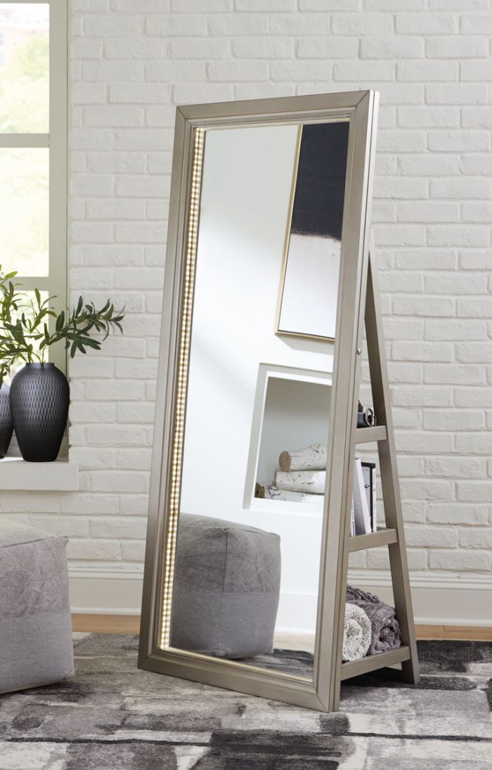 Evesen - Floor Standing Mirror/Storage - Image 2