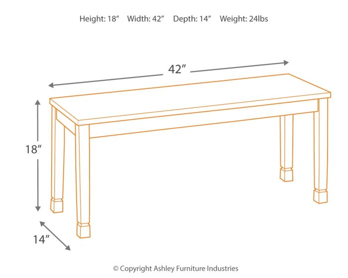 Owingsville - Black / Brown - Large Dining Room Bench - Image 3