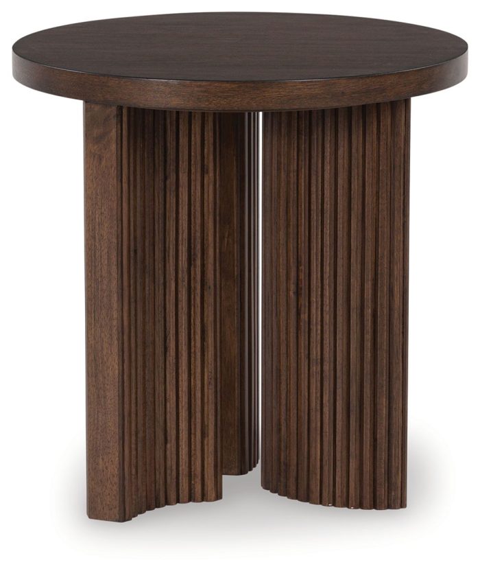 Korestone - Dark Brown - Round End Table - Image 2