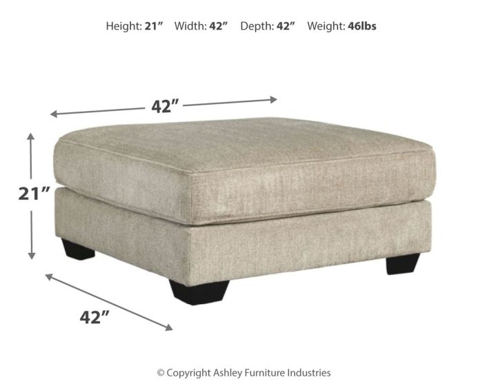 Ardsley - Pewter - Oversized Accent Ottoman - Image 2