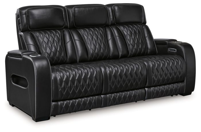 Boyington - Black - 2 Pc. - Power Reclining Sofa And Loveseat - Image 2