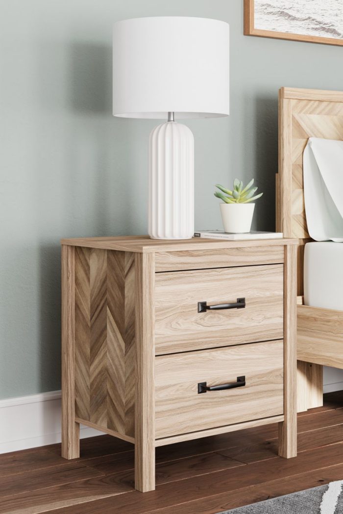 Battelle - Tan - Two Drawer Night Stand - Image 4