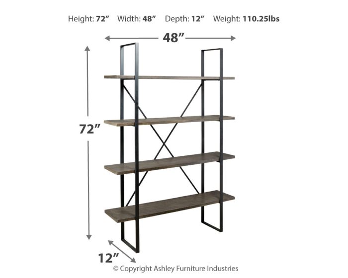 Gilesgrove - Black / Gray - Bookcase - Image 3