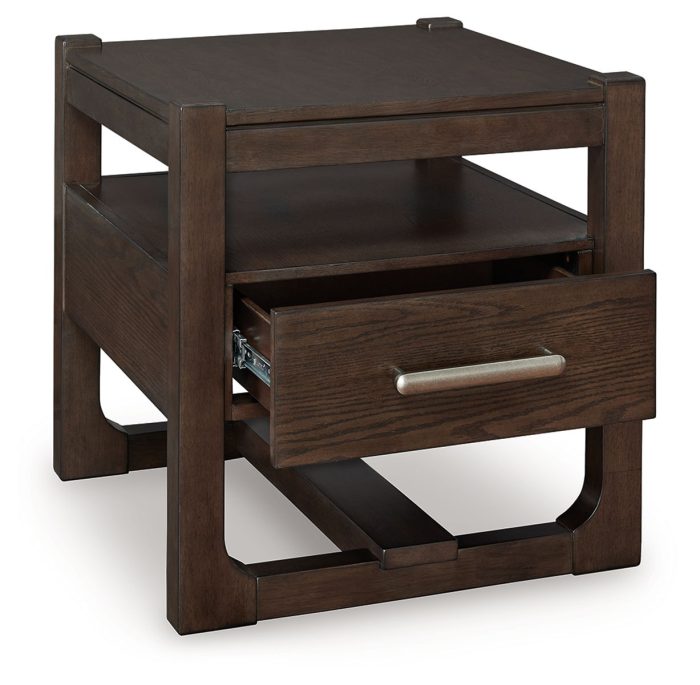 Breckington - Dark Brown - Square End Table - Image 2