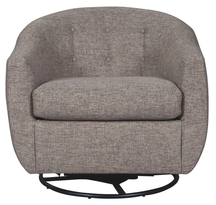 Upshur - Taupe - Swivel Glider Accent Chair - Image 2