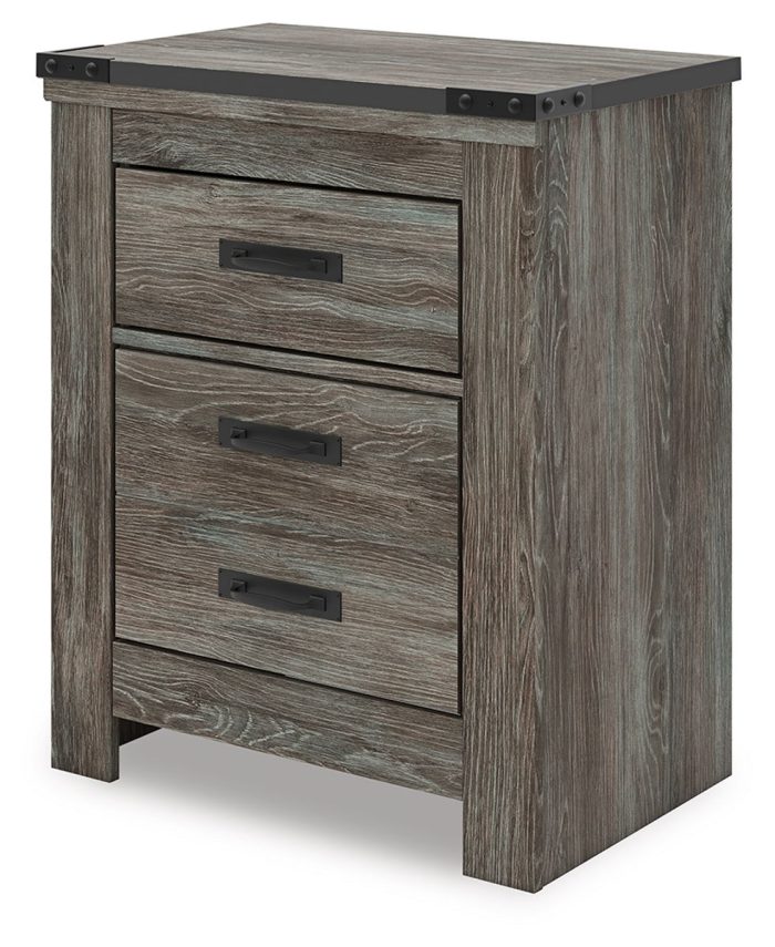 Frandern - Gray - Two Drawer Night Stand - Image 2