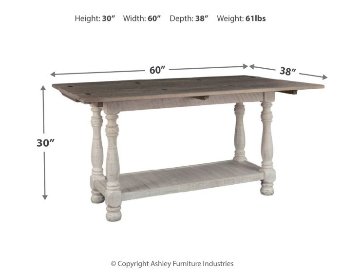 Havalance - Gray / White - Flip Top Sofa Table - Image 4