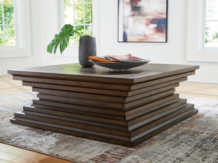 Hannodream - Warm Brown - Square Cocktail Table - Image 3