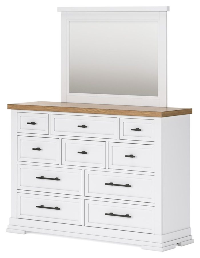 Ashbryn - White / Natural - Dresser And Mirror - Image 4