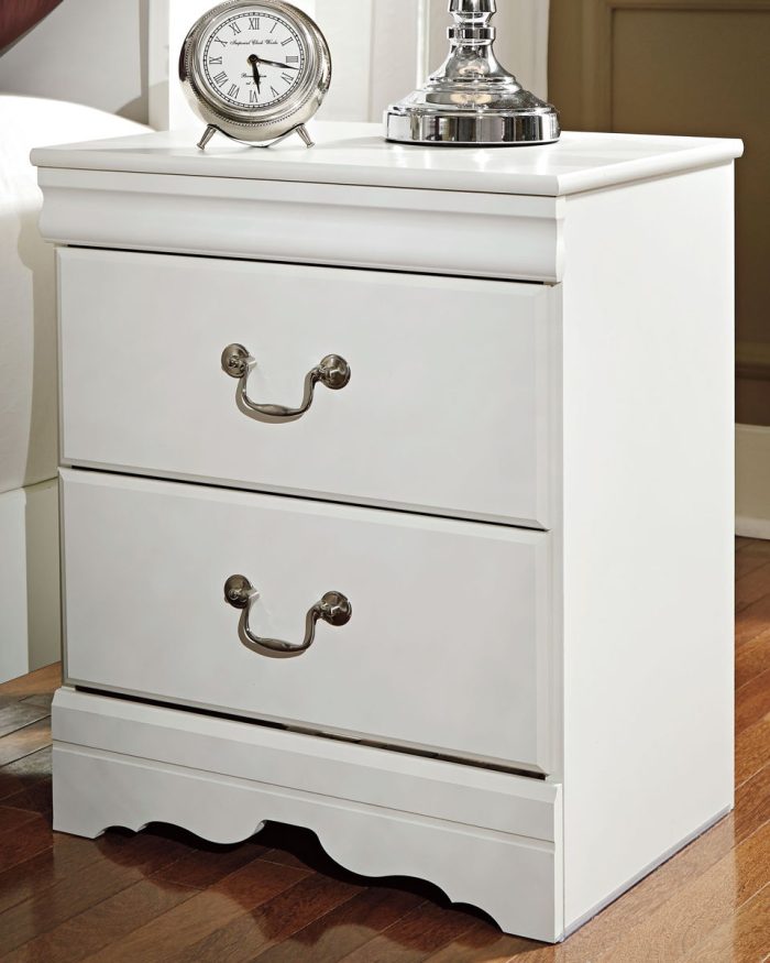 Anarasia - White - Two Drawer Night Stand - Image 2