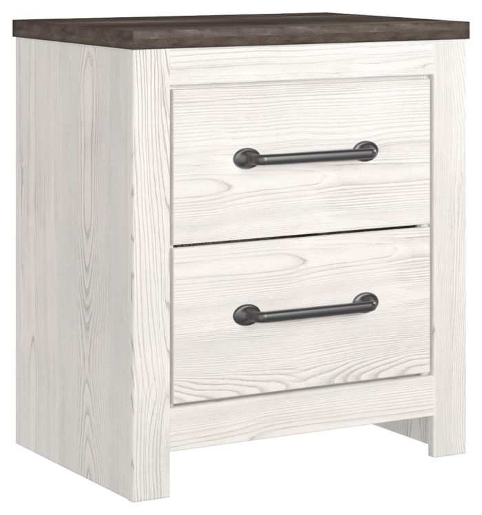 Gerridan - White / Gray - Two Drawer Night Stand - Image 3