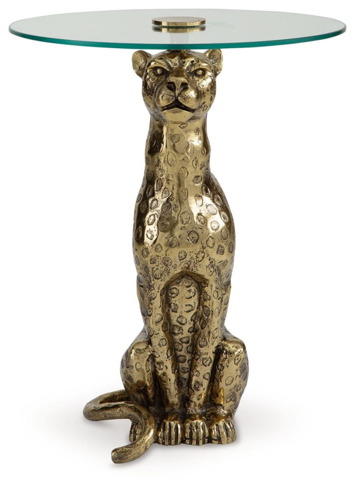 Vallain - Antique Gold Finish - Accent Table - Image 3