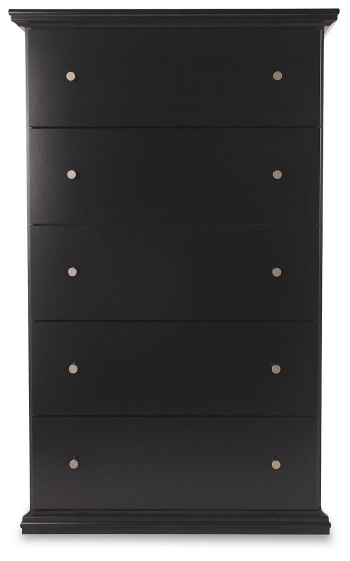 Maribel - Black - Five Drawer Chest - Image 3