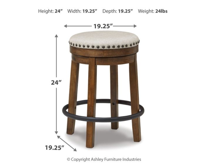 Valebeck - Upholstered Swivel Stool - Image 7