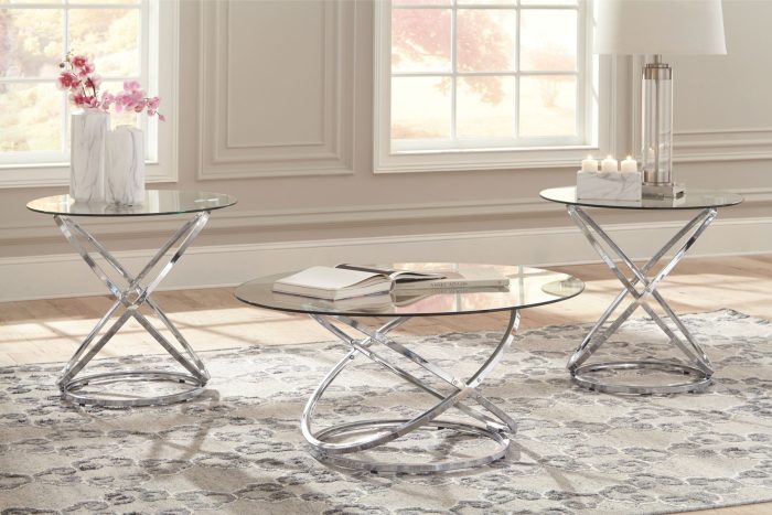 Hollynyx - Chrome Finish - Occasional Table Set (Set of 3) - Image 3