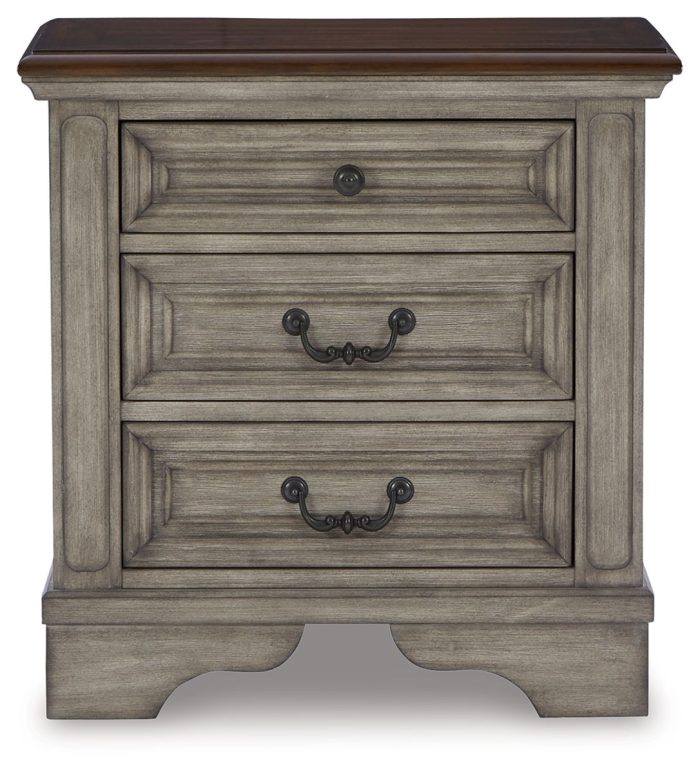 Lodenbay - Antique Gray - Three Drawer Night Stand - Image 2